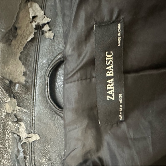 Zara Basic Leather Jacket - Picture 6 of 6